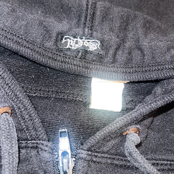 SoCal Y2k mall goth cropped hoodie skull xs rare vintage - Picture 2 of 6